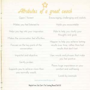 Attributes of a great life coach